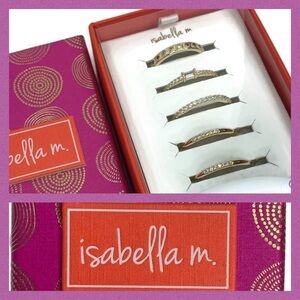 Isabella M. Size 8 Ring Set Gold Plated Box Set 5
